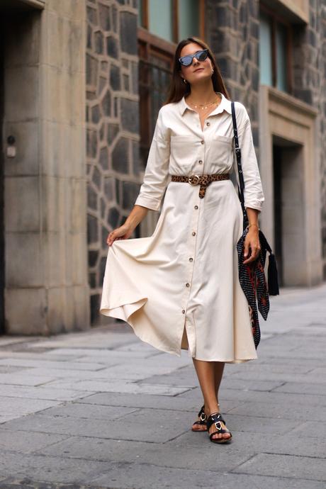 MIDI BEIGE DRESS