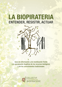 Resultat d'imatges de LA BIOPIRATERIA ENTENDER, RESISTIR, ACTUAR