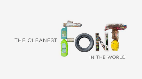Una tipografía hecha con basura para luchar contra la contaminación