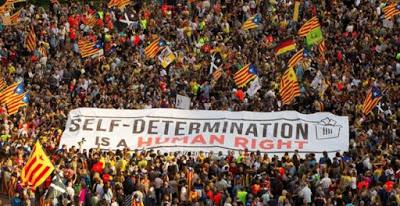 Tensión en Barcelona, entre independentistas y policías.