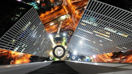 Las Torres Azrieli de Tel Aviv vistas desde arriba. Foto de Mendy Hechtman/FLASH90. 10 fotos de Israel cuando se oculta el sol