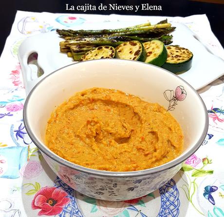 Crema de berenjena y pimiento rojo