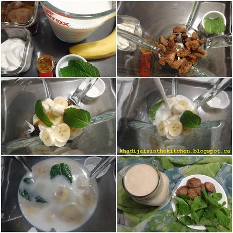 SMOOTHIE AUX FIGUES SÈCHES ET À LA MENTHE / DRIED FIGS AND MINT SMOOTHIE / BATIDO DE HIGOS SECOS Y MENTA / عصير التين المجفف و النعناع