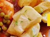 Merluza gambas guisantes