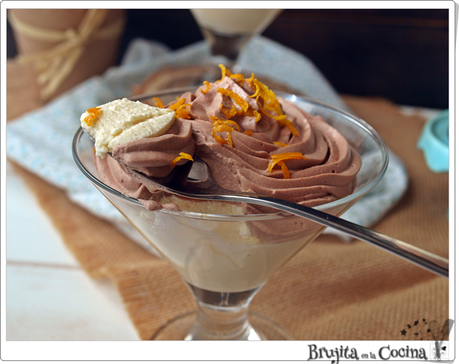 Vasitos de espuma de naranja y trufa