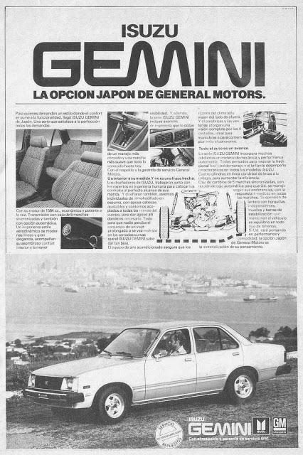 Isuzu Gemini de 1980