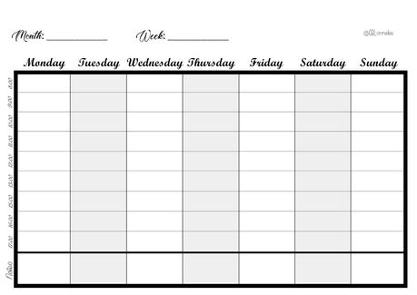 Planificador semanal - Weekly planner