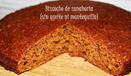 BIZCOCHO DE ZANAHORIA ESPECIADO SIN MANTEQUILLA NI ACEITE Â¡DELICIOSO!