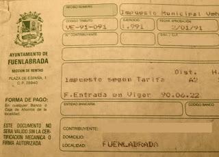 El impuesto de vehículos en 1991