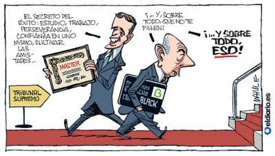 Tras el aval del Tribunal Supremo, el presidente del PP viaja hacia el pasado. Tras el aval del Tribunal Supremo, el presidente del PP viaja hacia el pasado.