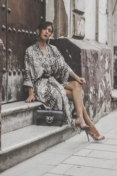SNAKE PRINT MIDI DRESS + HOW TO WEAR: ANIMAL PRINT tendencias otoño invierno
