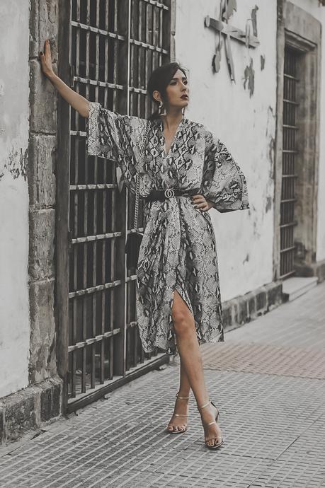 SNAKE PRINT MIDI DRESS + HOW TO WEAR: ANIMAL PRINT