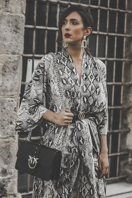 SNAKE PRINT MIDI DRESS + HOW TO WEAR: ANIMAL PRINT snake print dress