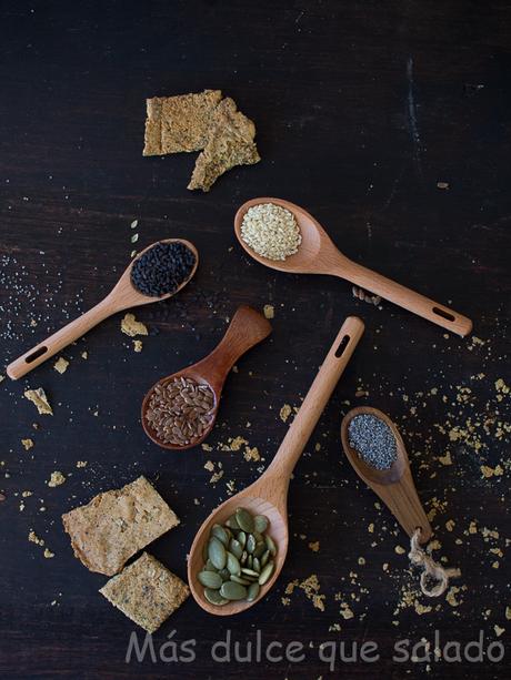 Crackers de semillas sin gluten Crackers de semillas sin gluten