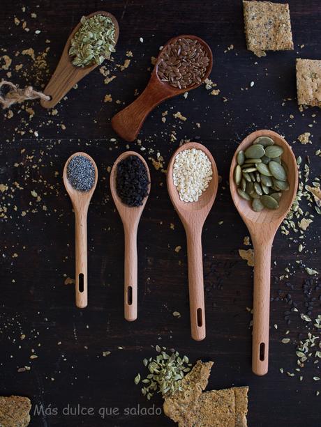 Crackers de semillas sin gluten Crackers de semillas sin gluten