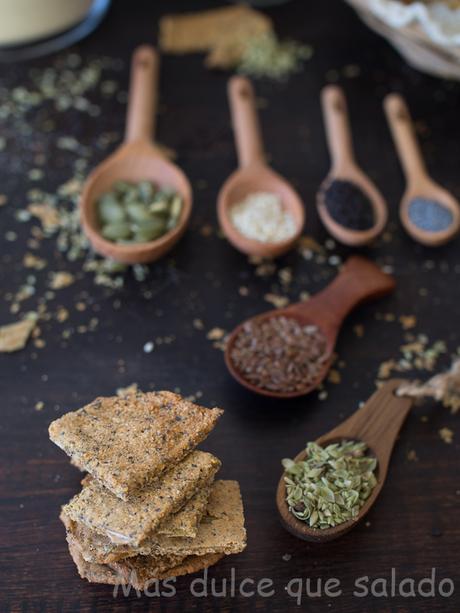Crackers de semillas sin gluten Crackers de semillas sin gluten