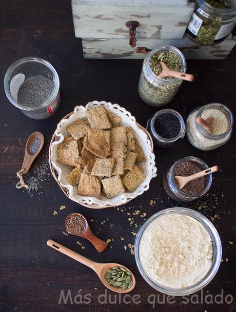 Crackers de semillas sin gluten Crackers de semillas sin gluten