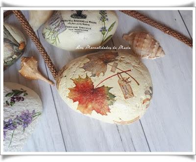 PIEDRAS CON DECOUPAGE Y TRANSFER