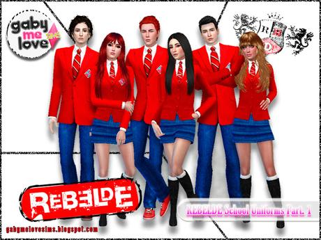 Gabymelove Sims, Rebelde School Uniforms Part. 1 - Sims 4 Gabymelove Sims, Rebelde School Uniforms Part. 1 - Sims 4