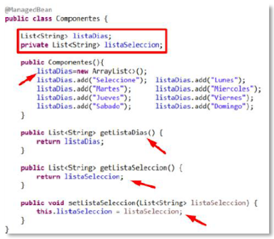 Como usar el h:SelectManyListBox en JSF