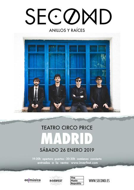 Second presentarán nuevo disco el 26 de enero de 2019 en el Teatro Circo Price de Madrid