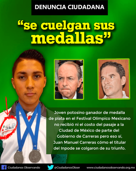 Carreras y el INPODE se cuelgan triunfo de joven; nunca le apoyaron