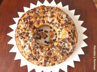 coffecake de chocolate y nueces