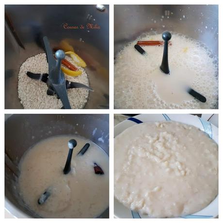 Arroz con leche de almendra en Thermomix y tradicional