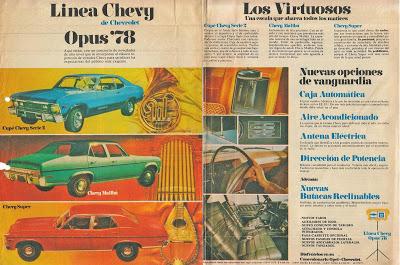La línea Chevy Opus ‘78