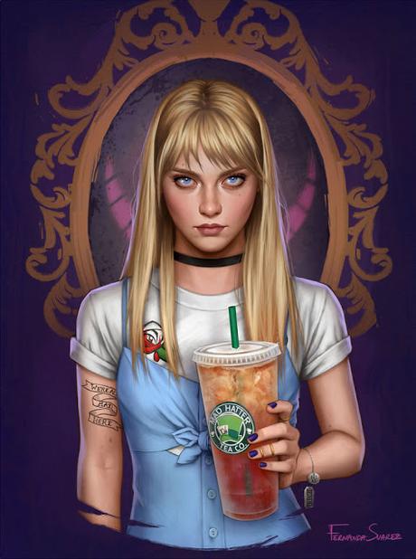 Los clásicos personajes de Disney dibujados en Versión moderna 2018