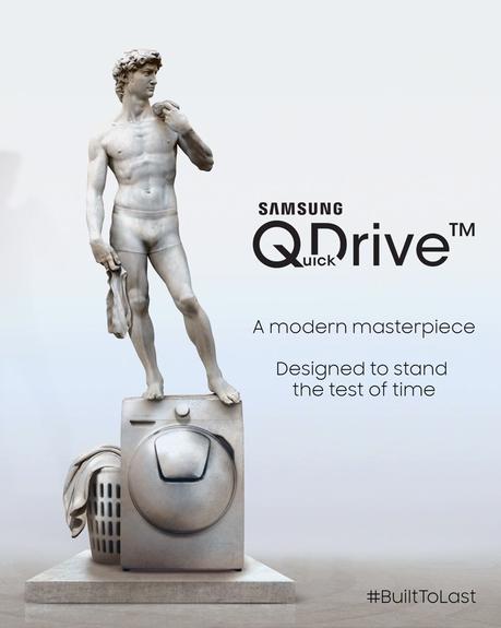 Samsung pone ropa interior al David de Miguel Ángel y al Pensador de Rodin para anunciar sus nuevas lavadoras