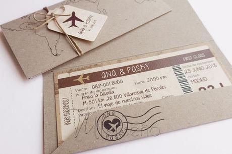 Invitación tarjeta de embarque Invitación tarjeta de embarque