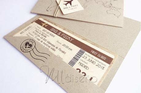 Invitación tarjeta de embarque Invitación tarjeta de embarque