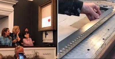 El cuadro de Banksy, autodestruido en una subasta, se revalora.