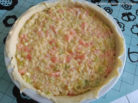 TARTA DE SALMÓN Y PUERRO - 12 RECETAS, 12 BLOGUERS