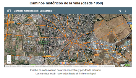 Caminos históricos de la villa (desde 1850)