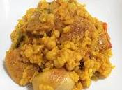 Arroz garbanzos butifarra