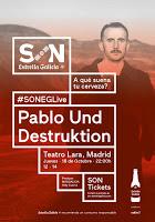 Concierto de Pablo Und Destruktion en Teatro Lara