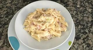 Macarrones carbonara olla