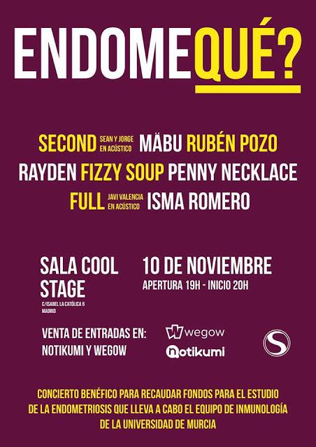 Concierto benéfico para el estudio de la endometriosis el 10 de noviembre en Madrid