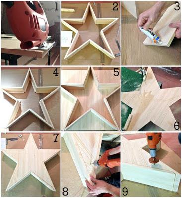 Ideas para hacer estrellas decorativas de madera para la navidad