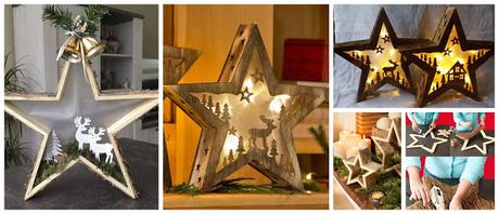 Ideas para hacer estrellas decorativas de madera para la navidad