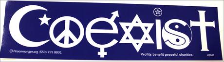 5 Beautiful Coexist Bumper Stickers 5 Beautiful Coexist Bumper Stickers