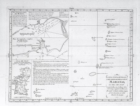 Mapa de las Islas Marianas  por el Geógrafo de los dominios de SM D Tomás López (1794)