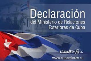 Declaración Cancillería cubana: Fracasa show anticubano para justificar el bloqueo