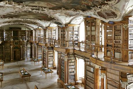 The Baroque Room at the heart of the Abbey Library of St. Gall, St. Gallen, Switzerland