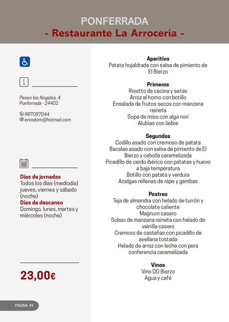 de las Jornadas Gastronómicas del Bierzo llegan a su 34 edición