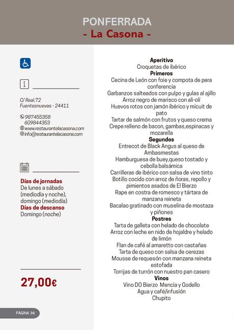 de las Jornadas Gastronómicas del Bierzo llegan a su 34 edición