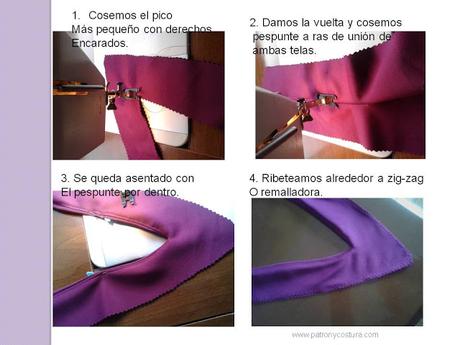 Blusa drapeada cruzada delante diy.Tema 207