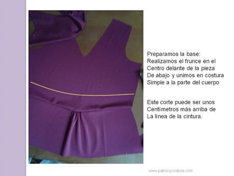 Blusa drapeada cruzada delante diy.Tema 207 Blusa drapeada cruzada delante diy.Tema 207